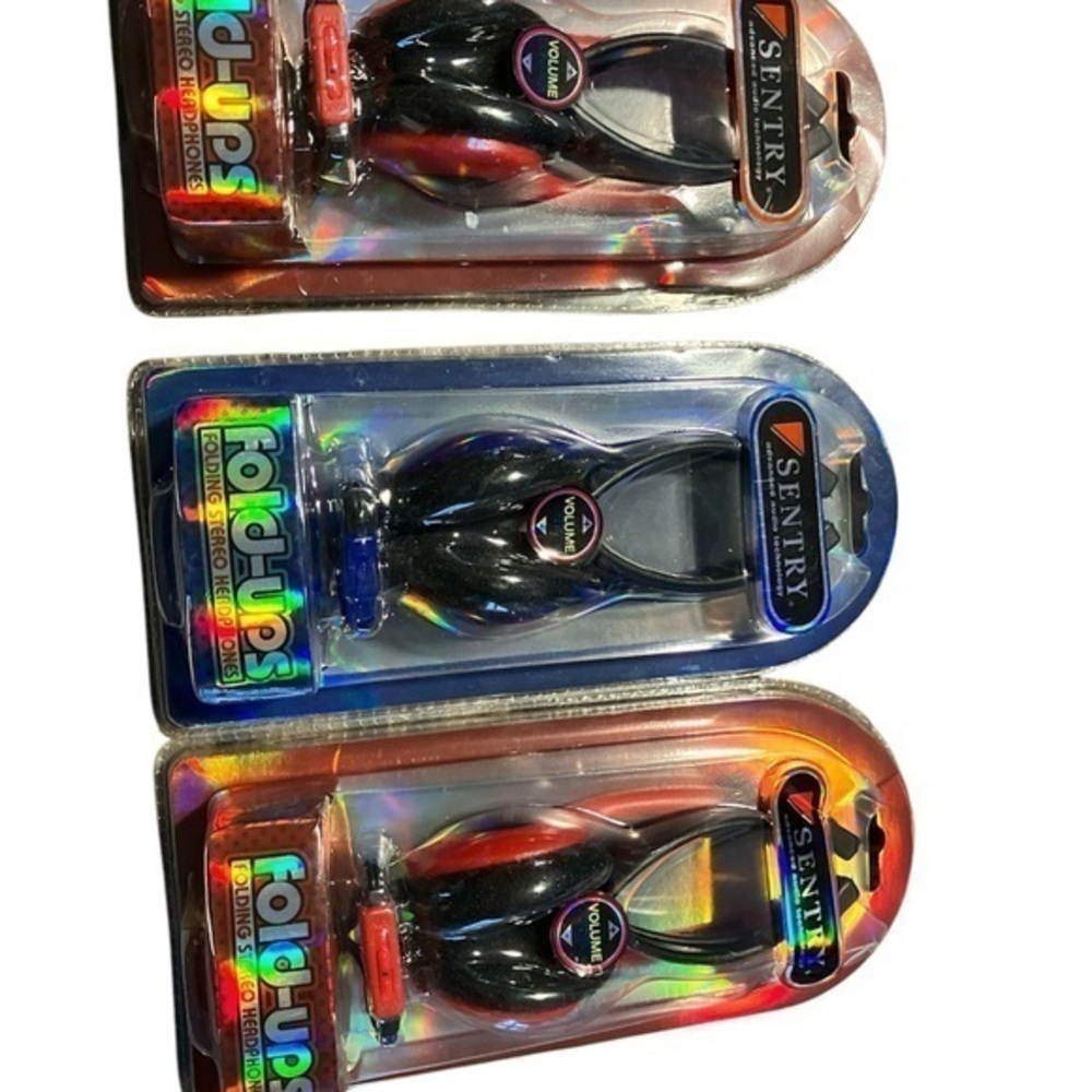 Sentry Fold-Up Headphones lot of 3